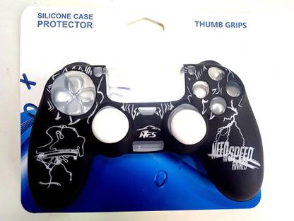 TMG Ps4 NFS RIVALS Theme Silicone Protective Skin Case Cover for PS4 Controller High Quality Protective Silicone Cover Case Sleeve Anti Slip Cover with 2 PC with Matching Thumb Grips)  Gaming Accessory Kit