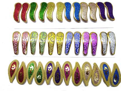 S Mark Smark 3 Mutli Design and different Colour Tic Tac Clip For Women and girls (Pack of 36) Tic Tac Clip