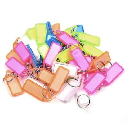 wired wind Tag Label Key chain Writable key Ring ,Pack of 50 Key Chain