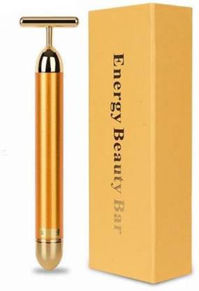 Varni Enterprise 24K Gold Beauty Bar T-Shape Electric Energy Sign Face Massage Tools Massager