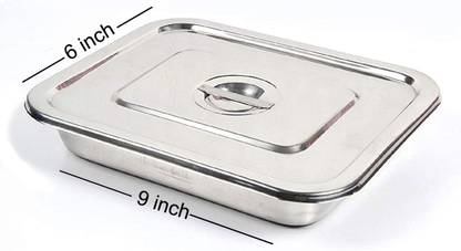 AMAZECARE Instrument Tray 9"inch x 6" inch With Lid Reusable Medical Tray