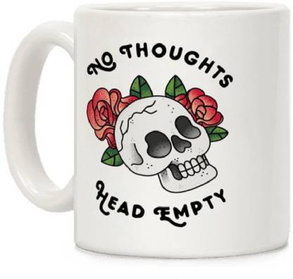Sky Dot no thoughts head empty gelatinous cube Ceramic Coffee Mug