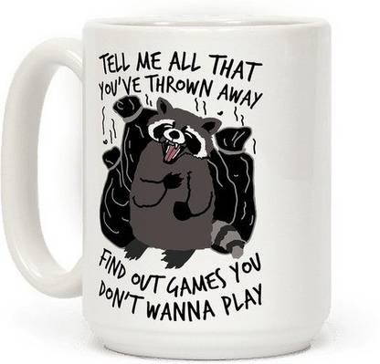 Sky Dot dirty little secret emo raccoon Ceramic Coffee Ceramic Coffee Mug