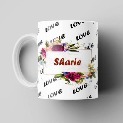 Beautum Love Sharie Romantic Name White Ceramic Coffee Best Gift For Loved Ones Model No:BNMLVY019827 Ceramic Coffee Mug