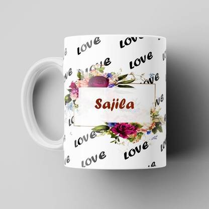 Beautum Love Sajila Romantic Name Ceramic Coffee Best Gift For Loved Ones Model No:BNMLVY018533 Ceramic Coffee Mug