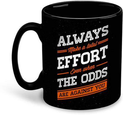 whats your kick Motivation Inspiration Printed Premium Black Ceramic Coffee- Motivational, Live Laugh Love, Fitness Lover, Coffee, Tea (Multi 11) Ceramic Coffee Mug