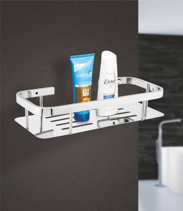 Prestige SmartBuy Wall Mount Rack Shelf - Pack Of 1 Stainless Steel Wall Shelf Steel Wall Shelf