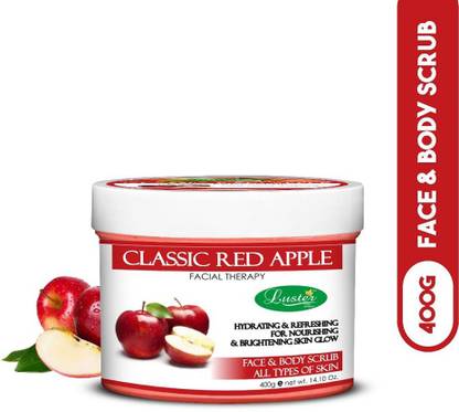 Luster Classic Red Apple Face & Body Scrub, Hydrating & Refreshing Facial  Scrub