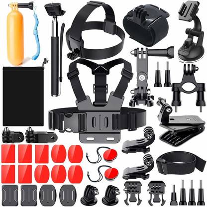housemate 40 in 1 Mounts and Straps Accessory Kit for GoPro Hero 7/6/5/4/3/2/1/SJCAM Xiaomi Yi Action Camera Strap (Black) Strap