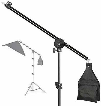 Hiffin Photo Studio 9 FT Light Stand with 4.5 FT Boom Arm and Empty Sandbag for Supporting Softbox Lighting Photography Tripod Tripod