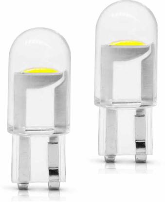 Golden Fox Universal T10 LED Parking Light Super Bright Interior Pilot License Plate Dome Indicator Lamp Bulb for Car Bike and Motorcycle (1W, White, 2 PCS) Indicator Light Car, Motorbike LED (12 V, 5 W)