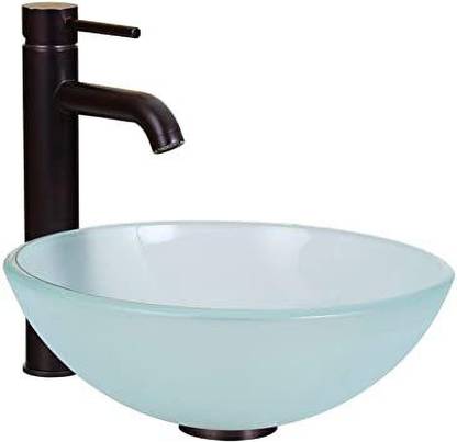 HIMANS FROSTED Glass Bowl (Size 16 X 16) FROSTED Glass Bowl (Size 16 X 16) Wall Hung Basin