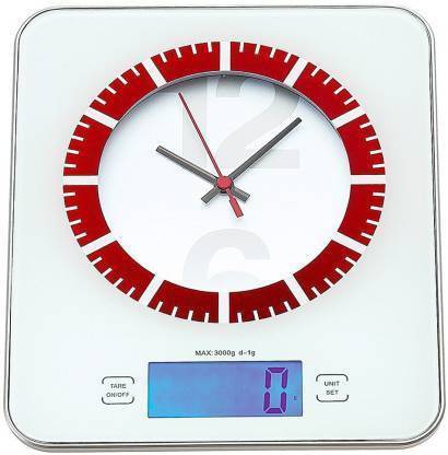 ADE Digital Kitchen Scale With White and Red Weighing Scale