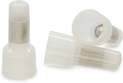 RPI SHOP Transparent CE2 Protective Closed End Wire Crimp Cable Connector Cap Pack of 100 Pcs End Terminal Wire Connector