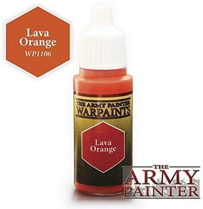 The Army Painter Warpaint, Lava-Acrylic Paint For Miniatures, 18 Ml Dropper Bottle