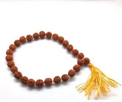 RUDRAKSH Bracelet, Bracelet Radius 3"; Bead Size 7Mm; Made From Natural 5-Mukhibeads, The Bead Of The Rudra