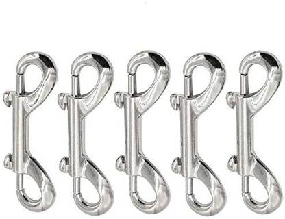 DGOL 5Pcs Strong Heavy Double Ended Lobster Clasp Snap Hook Zinc Alloy Bolt Snaps Fastener Clip Length 3-1/2 Inch