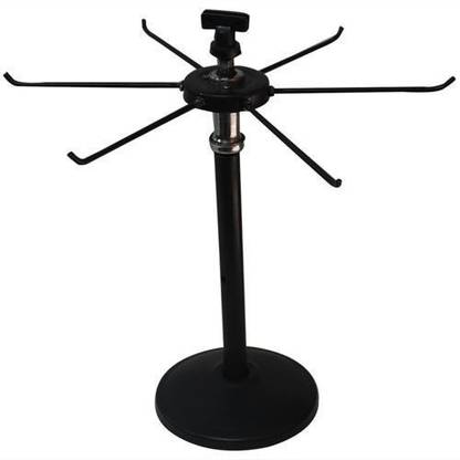 KRY 1 Layer Spinning Floor Hanging Wire Jewelry Display Rack Socks Display Stand Metal Rotating Display Stand with Hook. Belt Tie Rack