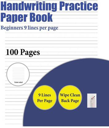 Handwriting Practice Paper Book (Beginners 9 lines per page)