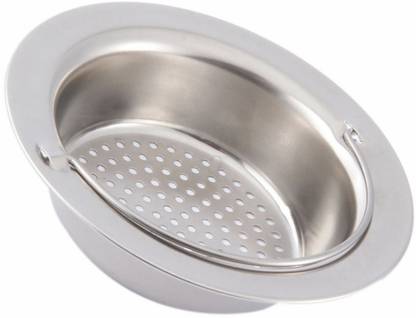 Mobfest ® Stainless Steel Kitchen Sink Strainer with Handle, Filter Stopper Mesh Long Hair Food Blockages Cleaning Tool for Bathroom Kitchen Sink, 11cm Strainer