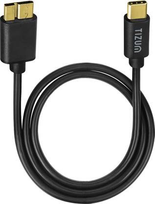 Tizum USB Type C Cable 2 A 1 m USB Type-C to Micro-B USB 3.0 (Gen 2/10 Gbps) Charger Cable - Thunderbolt 3