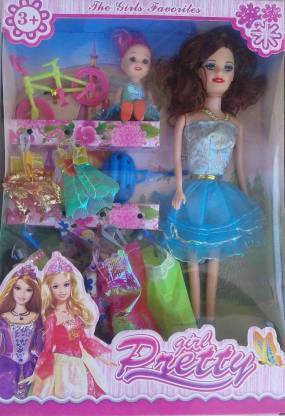 NV COLLECTION Role Play Kids Doll Set/Girls Style Wardrobe Doll Set comes with multiple accessories & Dresses