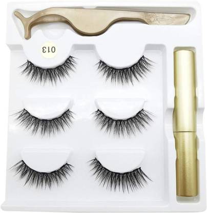 Vinayakart Magnetic False Eyelashes with Fluid Eyeliner and Special Tool