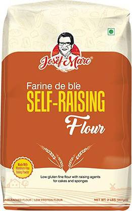 Josef Marc Unbleached Self Raising Flour, 2 LBS - Made with Non-Aluminum Baking Powder, Non-GMO, Non-Fortified & Non-bro-mated.