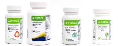 HERBALIFE COMBO OF (HERBAL CONTROL + HERBALIFELINE + CELL ACTIVATOR + CELLULOSE) Nutrition Drink