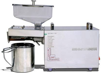 newBasics Stainless Steel (304 Surgical Grade) Automatic Home Oil Press Extractor 400 W Food Processor