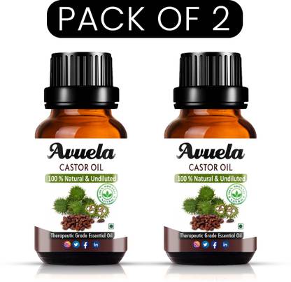 avuela Best castor Oil for Hair Growth - Red Onion Extract with and essential oils (10 ml) (Pack of 2) Hair Oil