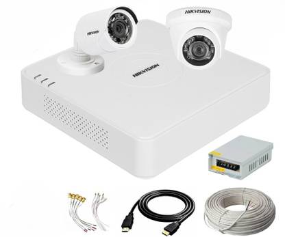 HIKVISION 4 Channal TURBO HD DVR 1080p 1Pcs,Outdoor Camera 2 MP 1Pcs,Indoor Camera 2 MP 1Pcs,combo set Security Camera