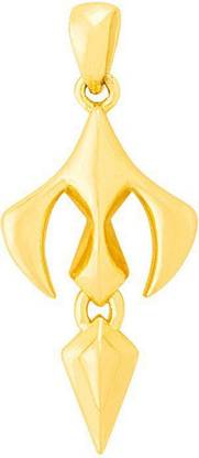 Voylla Spiritual Saga Holy Trishul Pendant Gold-plated Brass Pendant