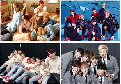 Pack of 4 BTS Band Members Photos Paper Print