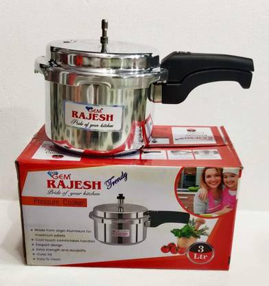 GEM RAJESH 3 L Outer Lid Induction Bottom Pressure Cooker