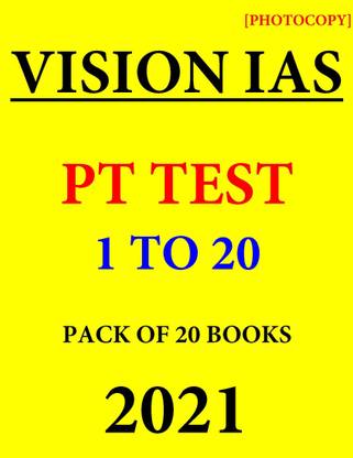 विज़न IAS PT टेस्ट 1 टू 20 - 2021 पैक ऑफ 20 बुक्स (फोटोकॉपी)