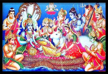 SUNINOW 3D photo | lord vishnu laxmi photo frame | religious frame | god photo frame Religious Frame