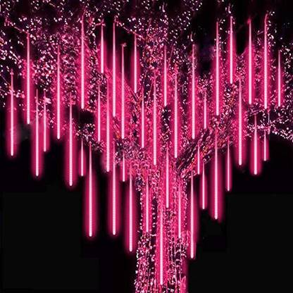 MIRADH 288 LEDs 0.3 m Pink Flickering Water Drop Rice Lights