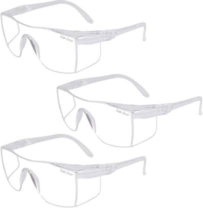 bio clear 3 wrap around Eye safety goggles full cover N95-BLACK Laboratory, Wood-working, Power Tool  Safety Goggle