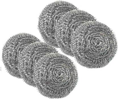 WHITEIBIS Steel Wool Scrubber Pad Used for Dishes, Pots, Pans, and Ovens. Easy scouring for Tough Kitchen Cleaning. Stainless Steel Scrub