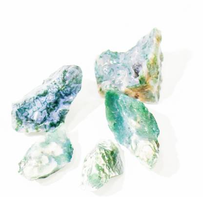 MARKA Moss Agate Rough Stone Decorative Showpiece  -  2 cm