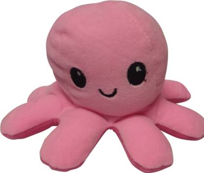 SRD Emotional (Happy/Sad) Reversible Octopus Plush Toy, Cute Reversible Octopus Plush Toy  - 15 cm