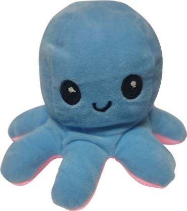 Agnolia Emotional (Happy/Sad) Reversible Octopus Plush Toy, Cute Reversible Octopus Plush Toy  - 14.5 cm