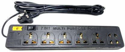 Sanhan 7 in 1 MULTI PURPOSE POWER STRIP 7 SOCKETS extension board surge protector 3.5 meter wire 7  Socket Extension Boards