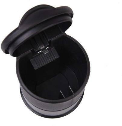 microenterprise Portable Auto Car Truck Cigarette Smoke Ashtray Ash Cylinder Cup Holder Cigarette Ashtray with LED Light for Most Car Holder Smokeless Car Black Plastic Ashtray