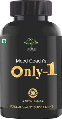 MOOD COACH'S ONLY-1 Only 1 with Shilajit, Safed Musli & Ashwagandha - 90 Capsules, For Power & Strength