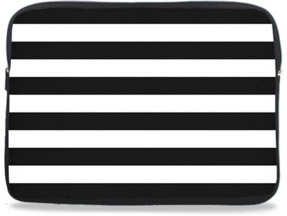 mAUj Black & white Stripe Neoprene Chain Laptop Sleeve 15.6 Laptop Sleeve/Cover