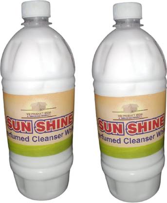 SUNSHINE Perfumed Cleaner 1 Litre White Phenyl - Pack of 2 Floral