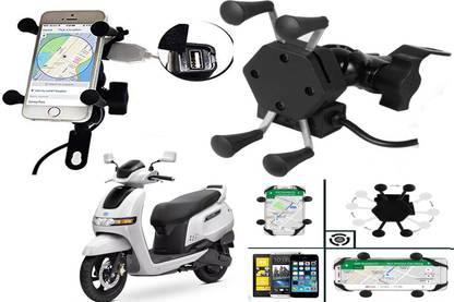 SHOP4U 2.1Amp. Fast Charger for TVS iQube Electric with Bike Mobile Holder