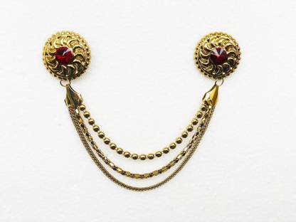 FLYRING ENTERPRISE Flyring Impressive Red Daimong Brooch With Premium Hanging Chains Brooch